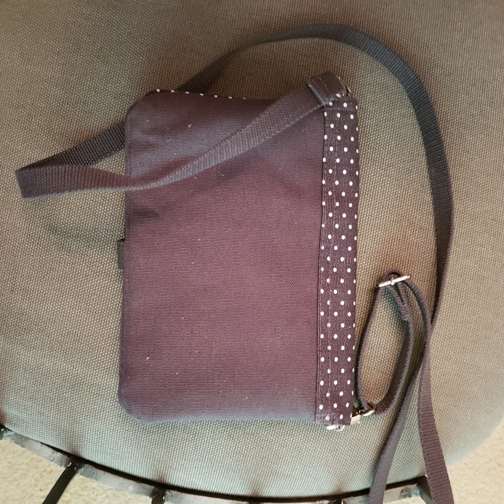 31 Brown & white polka dot cross body